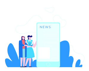 Woman Read Business News