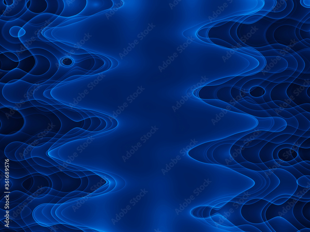 Wall mural blue abstract graphic elements. dynamic colored shapes and lines. banners and templates with flowing