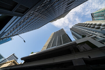 Low angle photo city towers