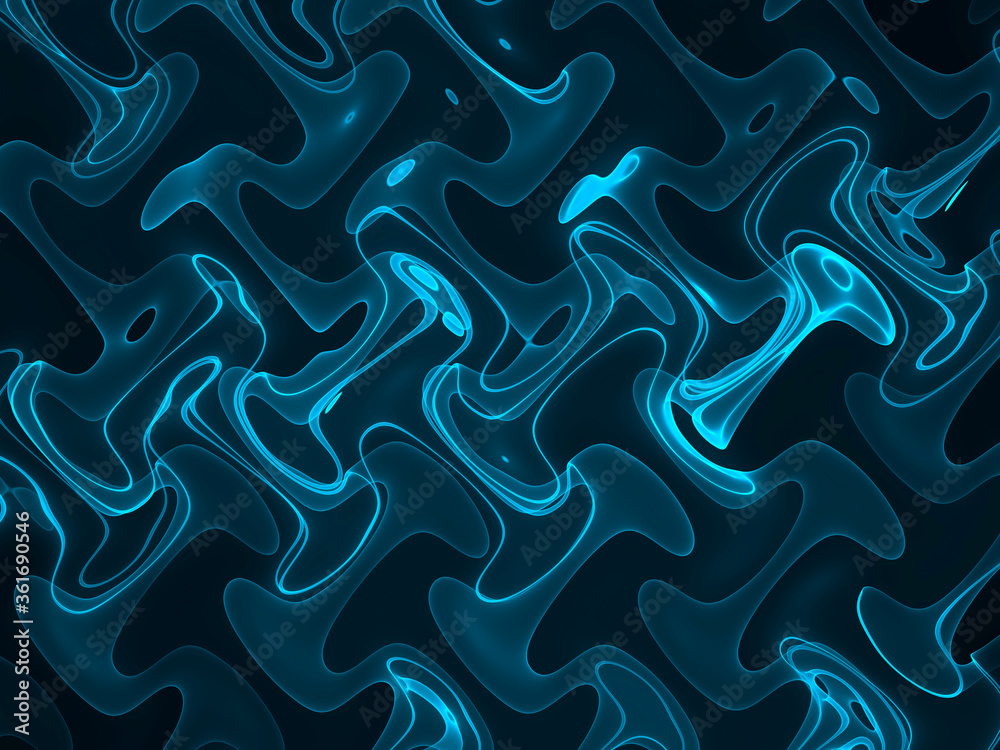Wall mural blue abstract graphic elements. dynamic colored shapes and lines. banners and templates with flowing