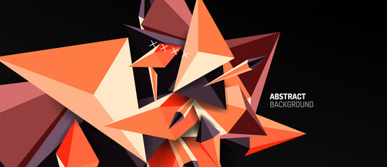 Trendy simple triangle abstract background, dynamic motion concept. Vector Illustration For Wallpaper, Banner, Background, Card, Book Illustration, landing page