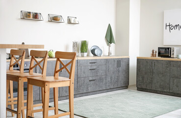 Interior of stylish modern kitchen
