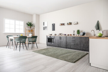 Interior of stylish modern kitchen