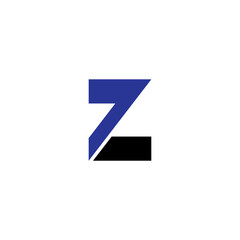 initial letter Z logo, line art style design template