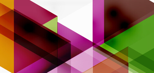 Geometric abstract background, mosaic triangle and hexagon shapes. Trendy abstract layout template for business or technology presentation, internet poster or web brochure cover, wallpaper