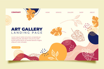 Art gallery landing page