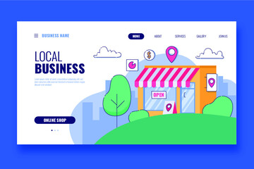 Local business landing page