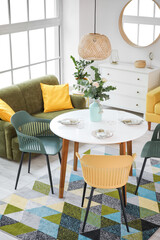 Interior of modern stylish dining room
