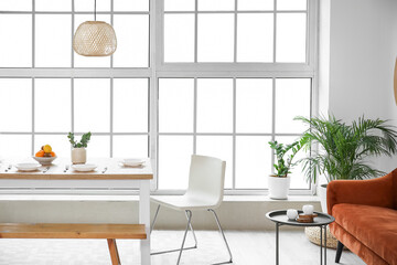 Interior of modern stylish dining room