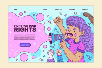 Protest strike landing page