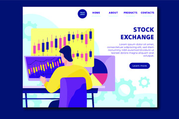 Stock exchange platform landing page