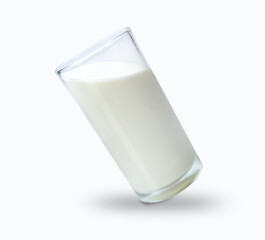 glass of milk isolated