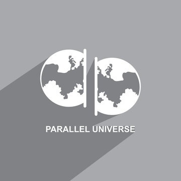 parallel universe icon, medical icon vector