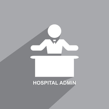 Hospital Admin Icon, Medical Icon Vector