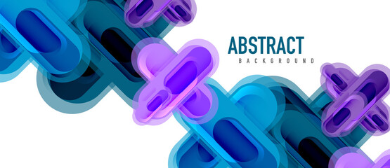 Fototapeta premium Modern vector glass cross shape abstract technology background for cover, placard, poster, banner or flyer