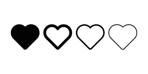 love symbol, heart icon vector 