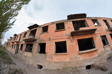 Abandoned Soviet military base in Central Asia.
