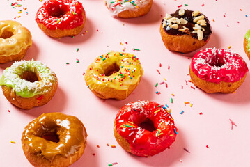 Homemade Round Glazed Donuts Ready to Eat
