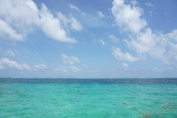Fototapeta na wymiar The Turquoise Sea of Mexico