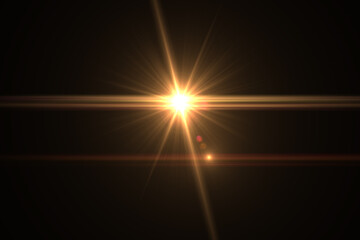 Beautiful optical lens flare effect