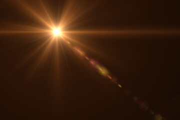 Beautiful optical lens flare effect