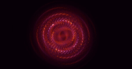 3D rendering abstract red fractal light background