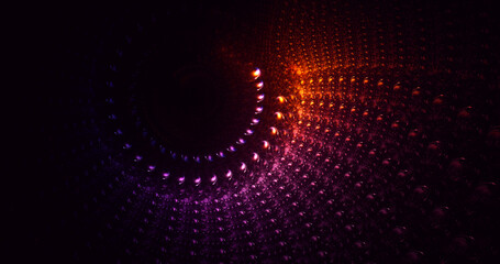 3D rendering abstract red fractal light background