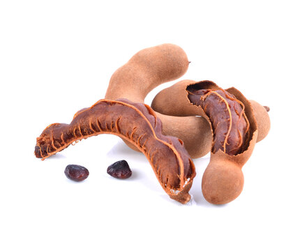 Sweet tamarind placed on a white background with clipping paths