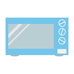 Flat style microwave. Home appliance icon. Vector
