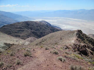 View on the arid lanscape in the Death Valley National Park, California