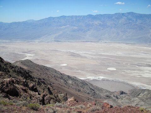 View on the arid lanscape in the Death Valley National Park, California