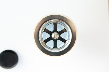 plumbing drain on a white background