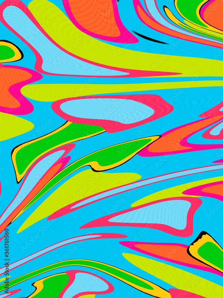 Wall mural blue abstract graphic elements. dynamic colored shapes and lines. banners and templates with flowing