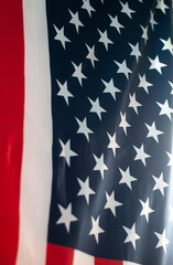 American flag close-up, star-spangled banner,