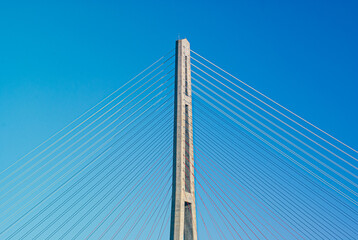 Fototapeta na wymiar Vladivostok. Cable-stayed bridge.