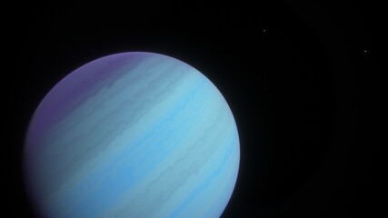 realistic exoplanet, beautiful alien planet in far space, detailed planet surface, science fiction wallpaper, cosmic landscape 3d render