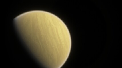 realistic exoplanet, beautiful alien planet in far space, detailed planet surface, science fiction wallpaper, cosmic landscape 3d render