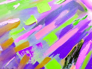 Abstract canvas texture in multicolored strokes