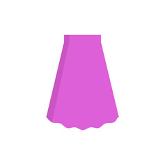 The skirt is flat, the clothes icon vector illustration isolated on white background