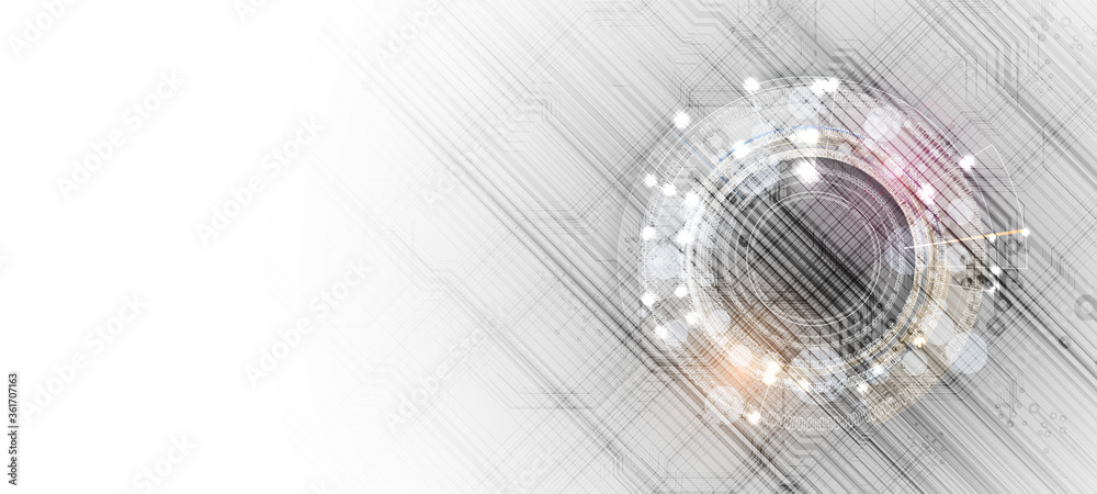 Aufkleber Software development abstract technology code and script background
