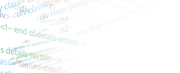 Fototapeta premium Software development abstract technology code and script background