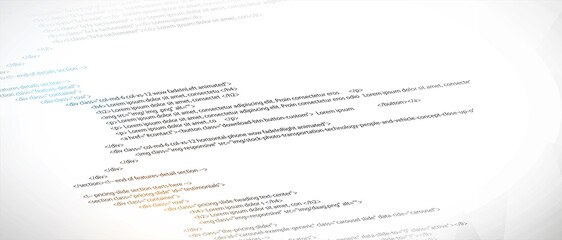 Software development abstract technology code and script background