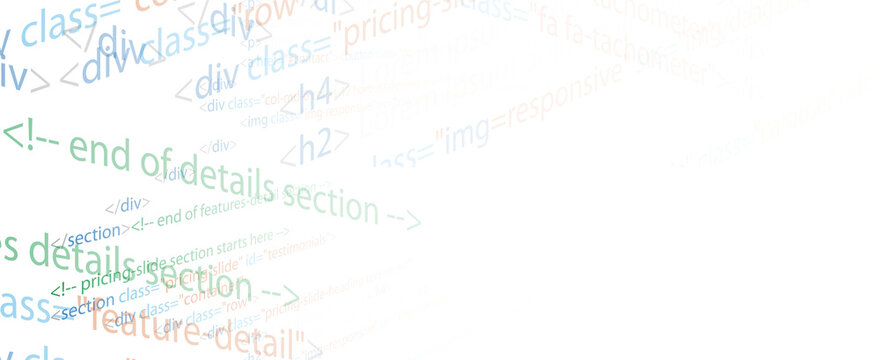 Software development abstract technology code and script background