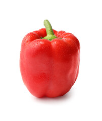 Red bell pepper on white background