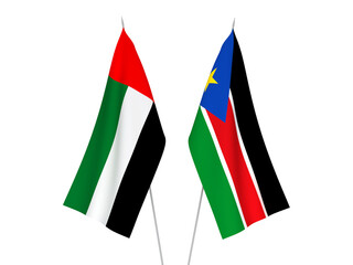 United Arab Emirates and Republic of South Sudan flags