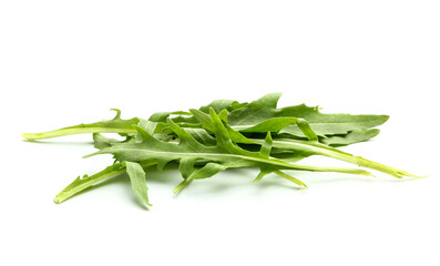 Fresh arugula on white background