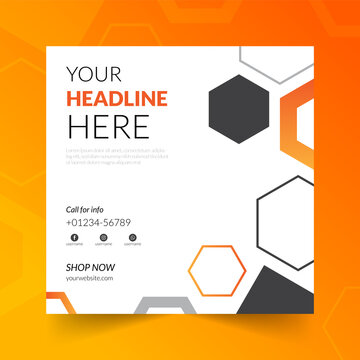 Social Media Timeline Post And Web Banner Design Template