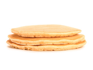 Fototapeta na wymiar Tasty pancakes on white background