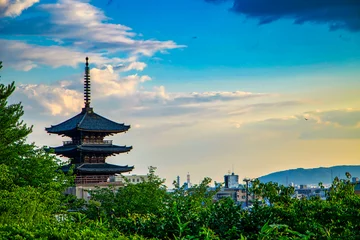 Foto op Plexiglas 京都　八坂の塔　夕景 © tennen