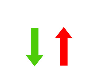 Arrow. Green and red, up and down